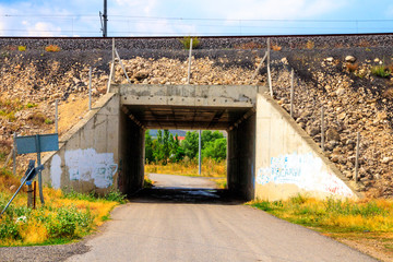 Railway bridge over underpass