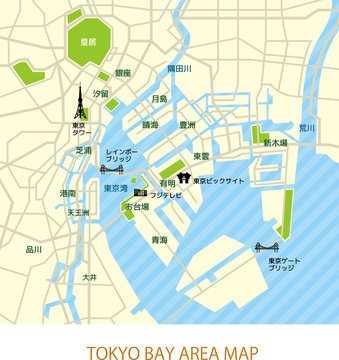 東京湾岸エリアマップ（日本語）
