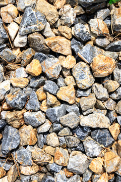 Gravel stones small and big