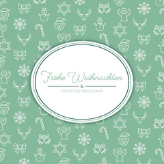 Frohe Weihnachten - Hintergrund mit Textfeld (Grün)