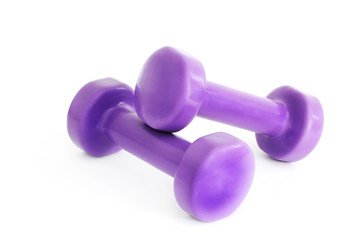 Dumbbells on a white background