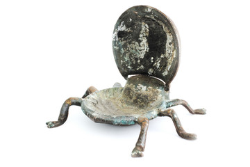 Large beetle (ashtray). Steel. Cast iron. Lead. Scarab beetle.