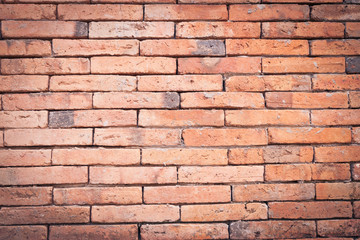 Orange vintage brick wall pattern