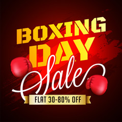 Boxing Day, Sale Banner, Poster or Flyer Design with Discount Offer.