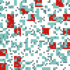 Knitted Christmas Abstract Square Pattern