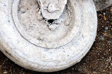 Wheelbarrows at the construction site