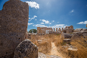 The ancient Greek temple in Selinuntea, Sicily, Italy.