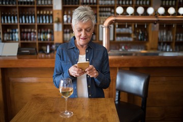 Senior woman using mobile phone