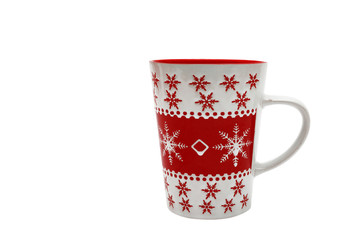 Christmas cup isolated on a white background