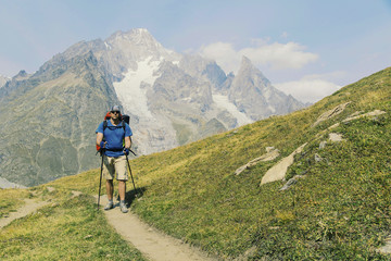 Fototapeta na wymiar Campaign around Mont Blanc.Campaign around Mont Blanc.