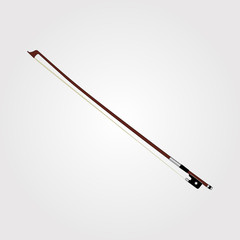 Music violin bows on white background. Elements for design for musical theme.