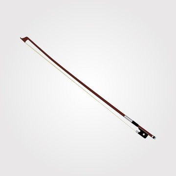 Music violin bows on white background. Elements for design for musical theme.