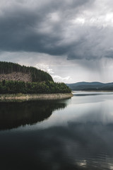 Lake, mountains, forest,amazing landscapes, rainy sky,forrest, cloudy, dramatic,scenic