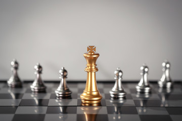 Chess business idea for competition, success and leadership concept