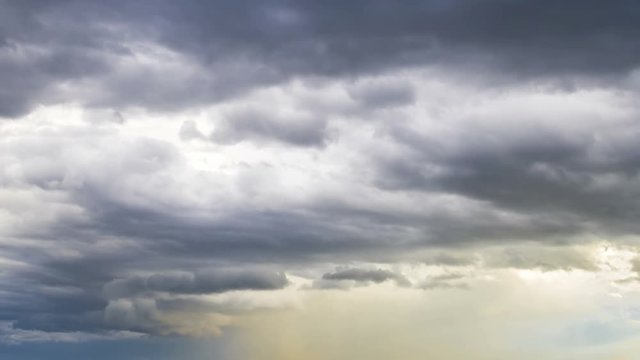 Rain clouds, a dramatic sky, time-lapse 4K.
