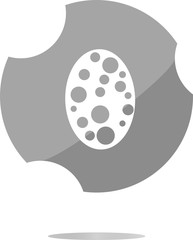 Easter egg sign icon. Easter tradition symbol