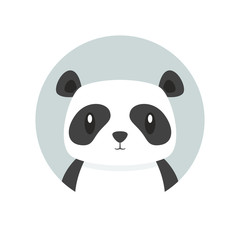 Naklejka premium Panda ikona wektor