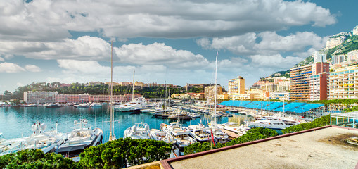 Fototapeta na wymiar Principality of Monaco harbour