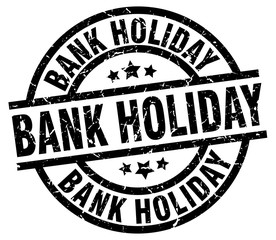 bank holiday round grunge black stamp