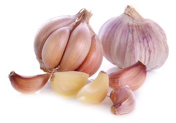 Garlic isolated on white background