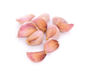 Fresh garlic isolated on white background