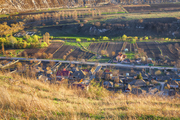 airial view of rural settlement