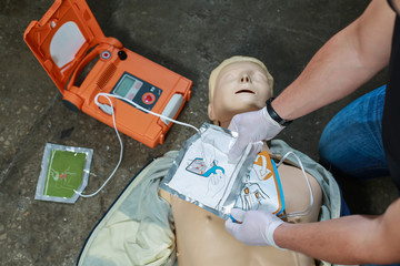The use of an automatic external defibrillator in conducting a basic cardiopulmonary resuscitation...