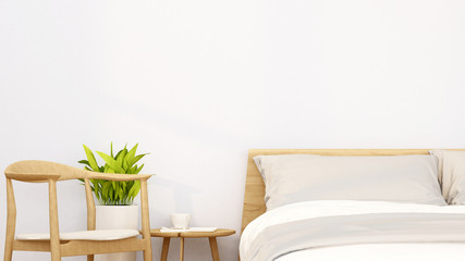 bedroom and relax area in apartment or hotel - Interior design - 3D Rendering