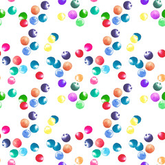 Beautiful artistic abstract tender wonderful colorful bright winter holiday new year confetti pattern watercolor hand illustration. Perfect for textile, wallpapers, and backgrounds
