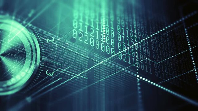 Development and research security information technologies in cyberspace. 4K virtual animation spinning combination lock.