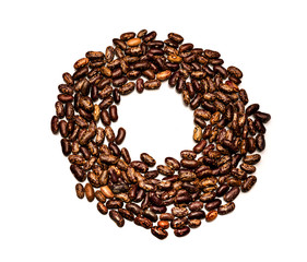 Beans on a white background