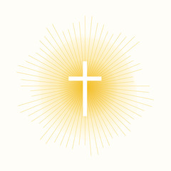 cross in sun lights