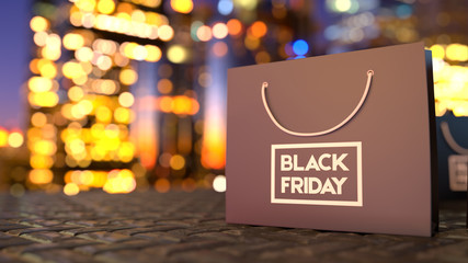 black friday sale. prices off, big sale, package, bargain sale. sity stylish background. Packaging...
