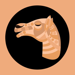 ornated camel head