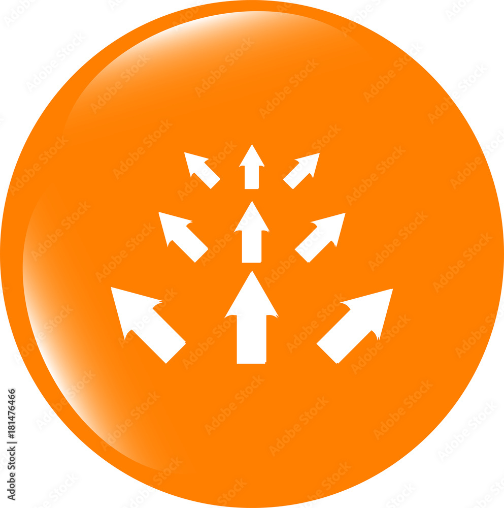 Poster arrow set. web icon button isolated on white