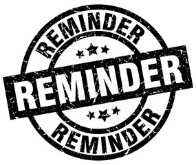 reminder round grunge black stamp