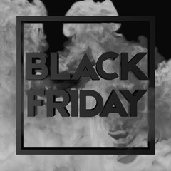 Black friday on smoke background. For holiday and event, show, party, website, banner, dvd. 3D illustration