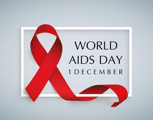 Aids Awareness. World Aids Day concept - stock vector.