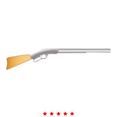 Rifle icon .  Flat style