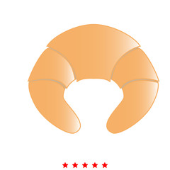 Croissant icon .  Flat style