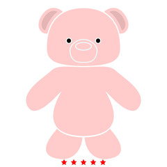 Little bear icon .  Flat style