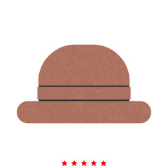 Vintage top hat icon .  Flat style