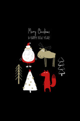 Funny Christmas Greeting Card.