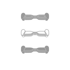 Gyroboard icon. Grey set .