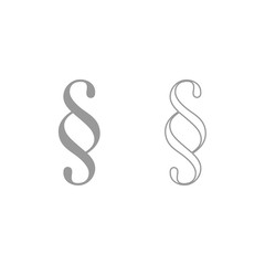 Obraz premium Paragraph symbol icon. Grey set .