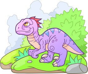 cartoon funny velociraptor cute picture
