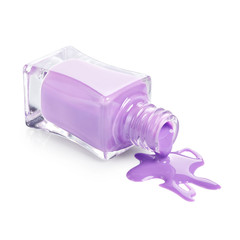 Nail polish isolated on white background