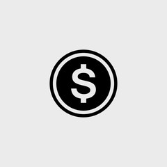 Obraz premium Dollar flat vector icon