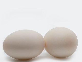 Closeup Duck eggs , healthy food.