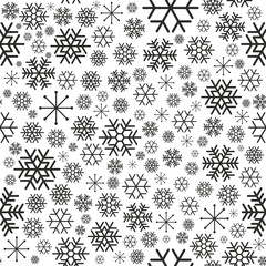 Fototapeta premium Vector seamless snow pattern. Winter background with snowfall